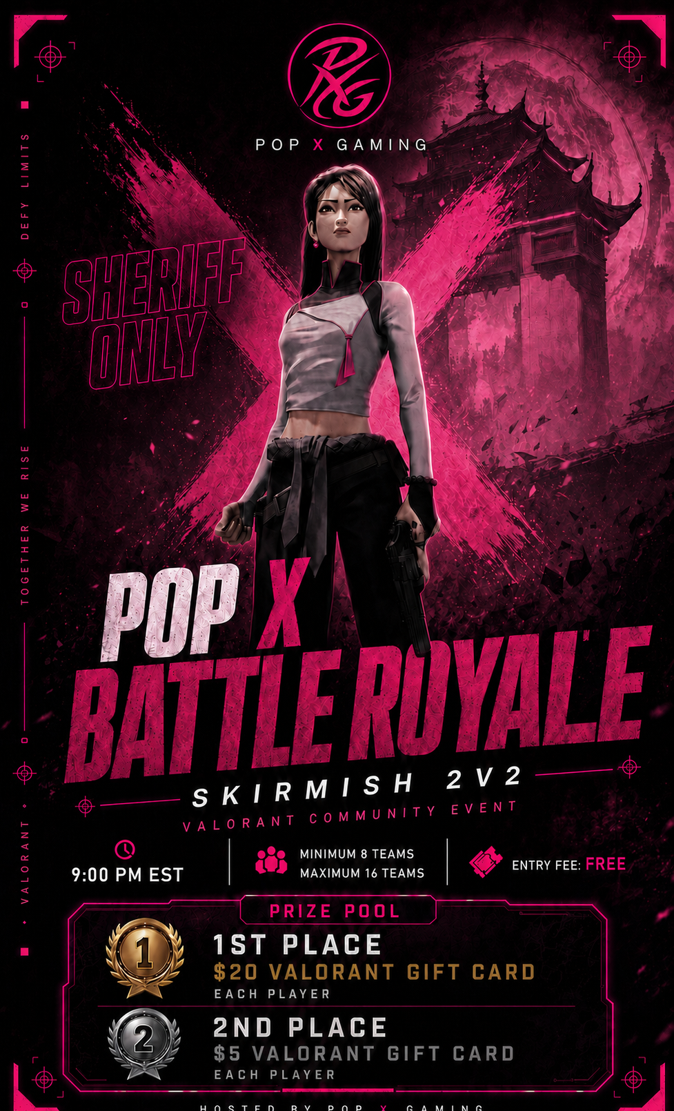 Pop X Battle Royale tournament poster